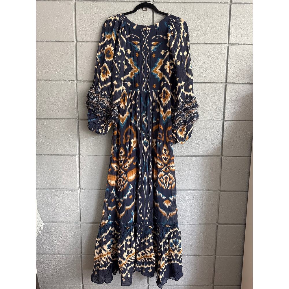 NWT Farm Rio Pineapple Ikat-Inspired Maxi Dress size M - Picture 4 of 4